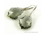 Silver Earrings with Swarovski Elements Baroque "Black Diamond"