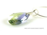 Silver Necklace with Swarovski Elements Pear-Shaped "Pro. lav - chrys. blend"