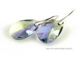 Silver Earrings with Swarovski Elements Pear-Shaped "Pro. lav - chrys. blend"