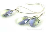 Bijou Gio Design™ Set Plata Pendientes y Collar con Swarovski Elements Pear-Shaped "Pro. lav - chrys. blend"