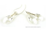 Bijou Gio Design™ Set Silber Ohrringe und Halskette mit Swarovski Elements Pear-Shaped "Crystal"