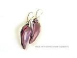Silver Earrings with Swarovski Elements Pegasus "Antique Pink"