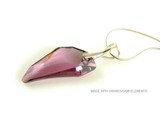 Silver Necklace with Swarovski Elements Pegasus "Antique Pink"