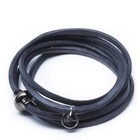 Ma Tina Zwarte leren armband