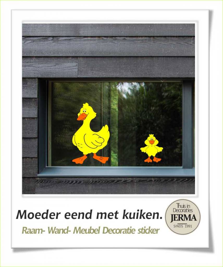 Jerma boerderij eend met kuiken muurdecoratie, raamdecoratie ...