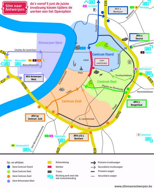 Knip Leien Antwerpen overzicht