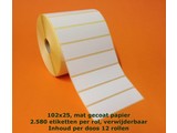 Zebra etiket 800274-105 / 102x25 Verwijderbaar