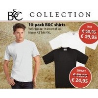 10 pack T shirt wit of zwart