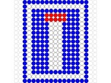 Kralenplank Verkeersbord doodlopende weg