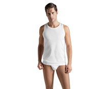 Cotton Sporty Tank Top White Cotton Sporty Tank Top White
