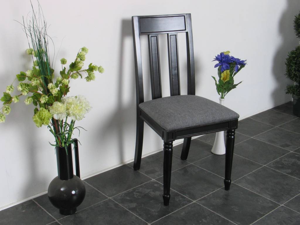 Zwarte houten eetkamerstoelen: witte eetkamer stoel consenza for ...