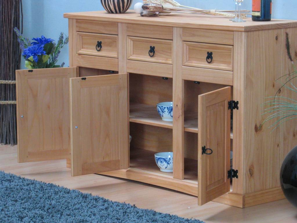 Dressoir grenen New Mexico 132x85 cm Dressoir grenen New Mexico 132x85 cm