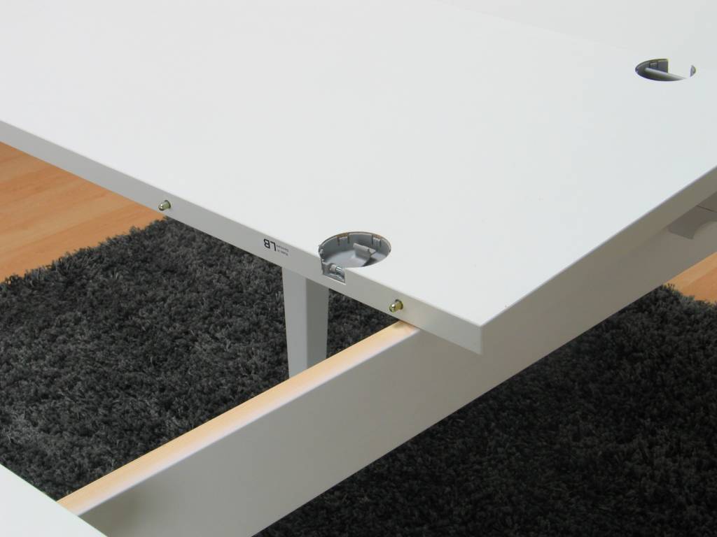 Eetkamer venetië wit met 6 zwarte stoelen meubeltrefpunt ...