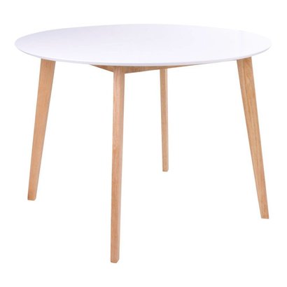 Norrut Voos ronde eetkamertafel wit natuur Ø105 cm