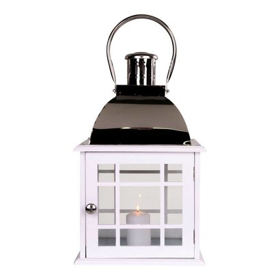 Norrut Vas windlicht hout wit