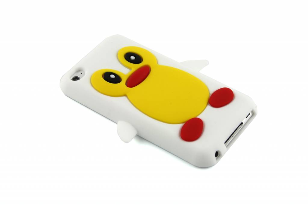 Image of Wit pinguin siliconen hoesje voor de iPod Touch 4g