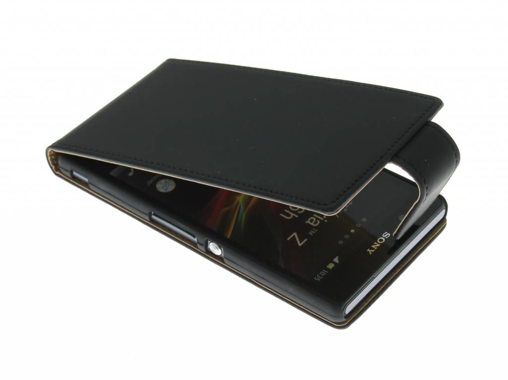 Image of Zwarte classic flipcase voor de Sony Xperia Z