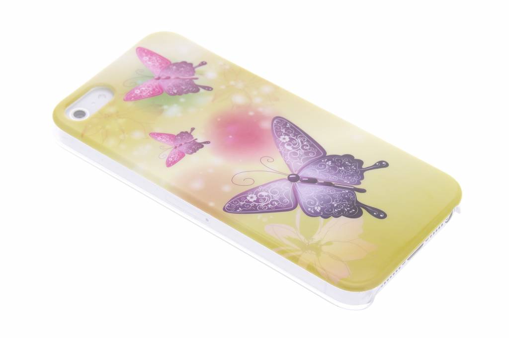 Image of Gele vlinder gladde hardcase hoes voor de iPhone 5 / 5s / SE