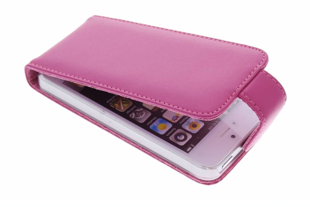 Image of Fuchsia stijlvolle en solide flipcase voor iPhone 5 / 5s / SE