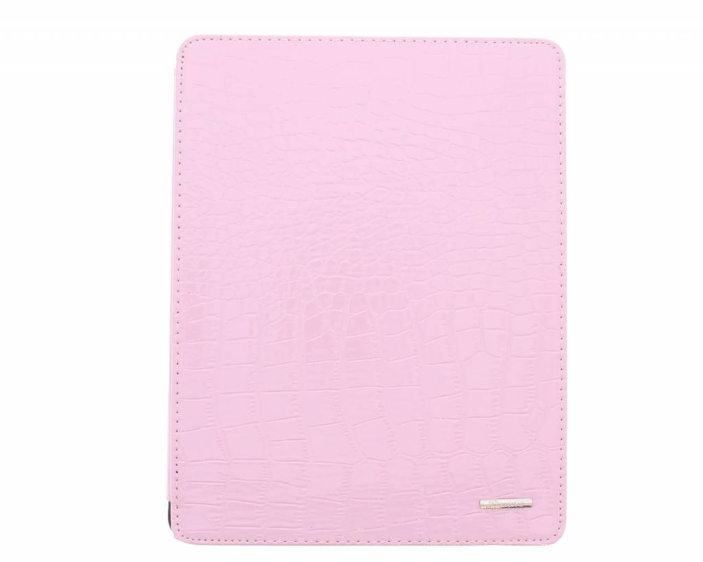 Image of Roze glanzende tablethoes met krokodil design voor de iPad 2/3/4