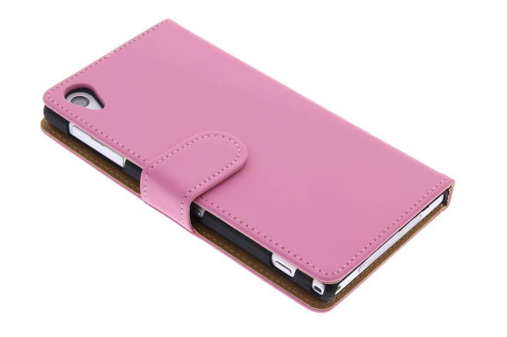 Image of Roze effen booktype hoes voor Sony Xperia Z1