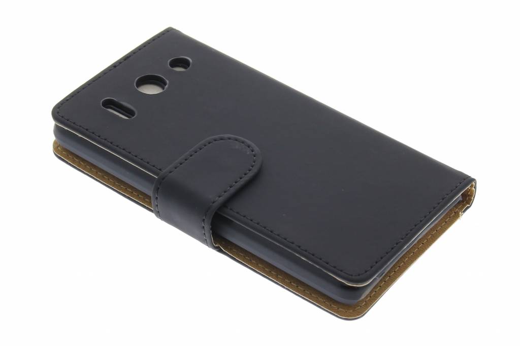 Image of Zwarte effen booktype hoes voor de Huawei Ascend G510