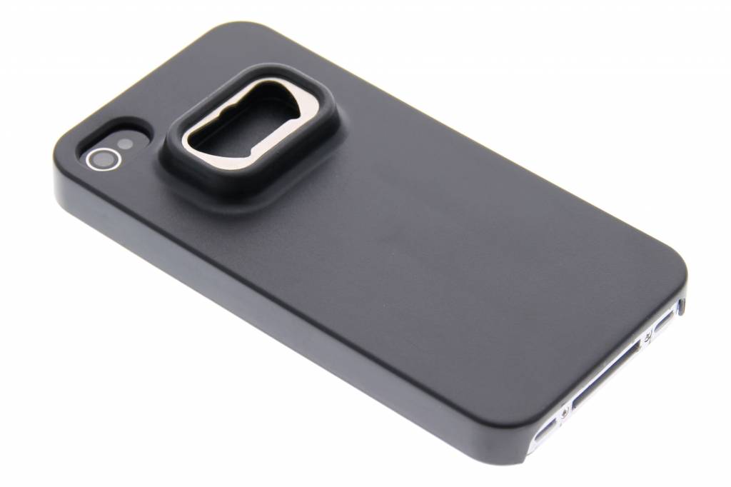 Image of Zwart bieropener hoesje voor iPhone 4 / 4s