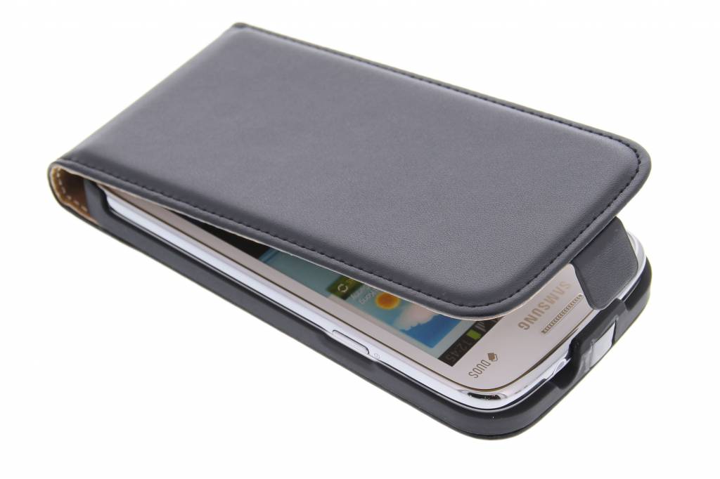 Image of Zwart luxe flipcase voor Samsung Galaxy Core