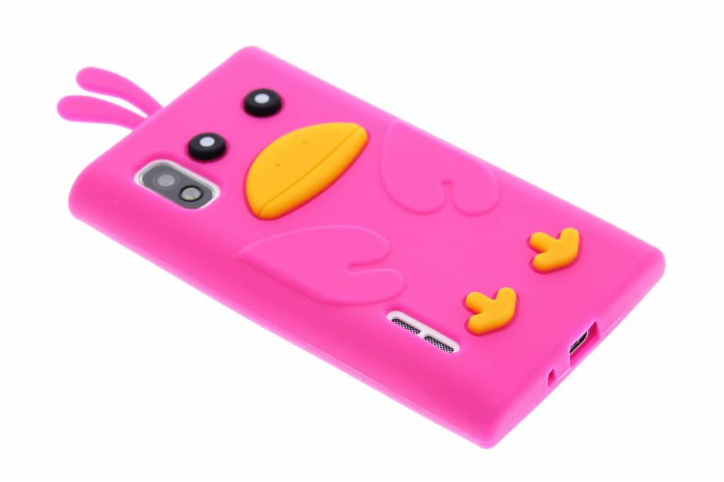 Image of Fuchsia ducky siliconen hoesje voor de LG L5