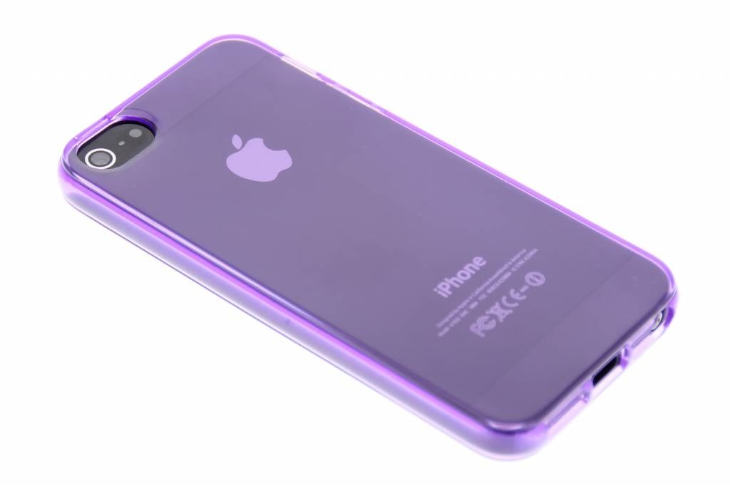 Image of Paarse transparante gel case voor de iPhone 5 / 5s / SE