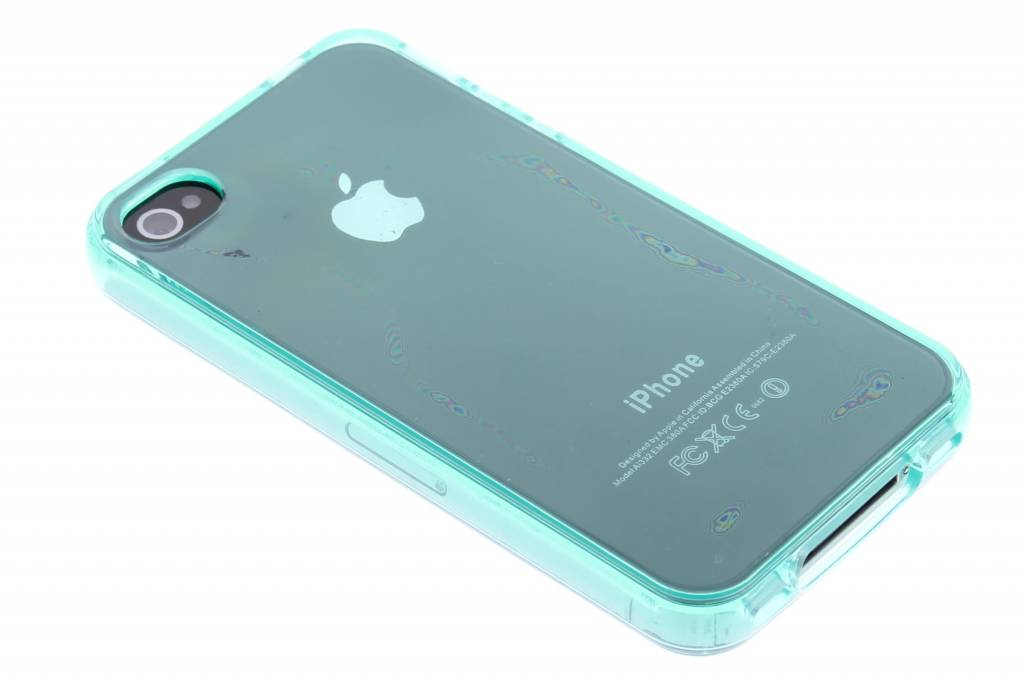 Image of Turquoise transparante gel case voor de iPhone 4 / 4s