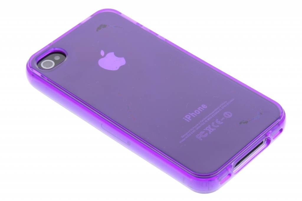 Image of Paarse transparante gel case voor de iPhone 4 / 4s