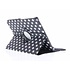 Zwarte 360° draaibare tablethoes polka dot voor de Samsung Galaxy Tab 3 10.1 Zwarte 360° draaibare tablethoes polka dot voor de Samsung Galaxy Tab 3 10.1