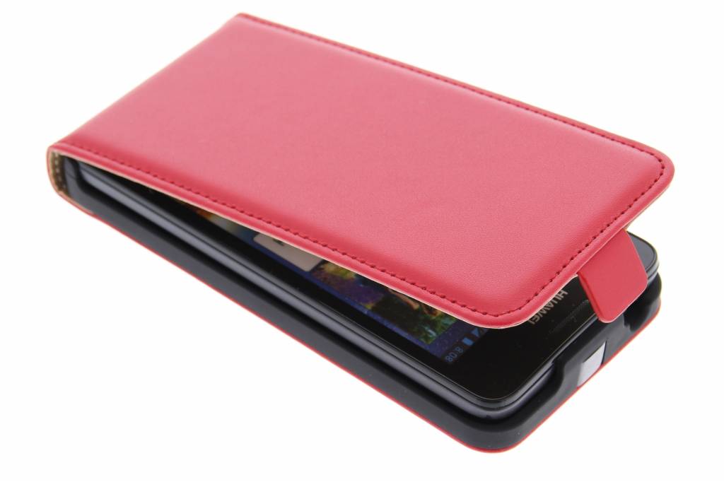 Image of Rood luxe flipcase voor de Huawei Ascend G510