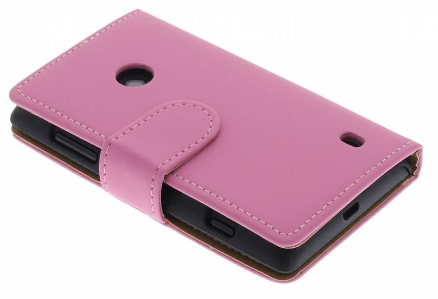 Image of Roze effen booktype hoes voor de Nokia Lumia 520