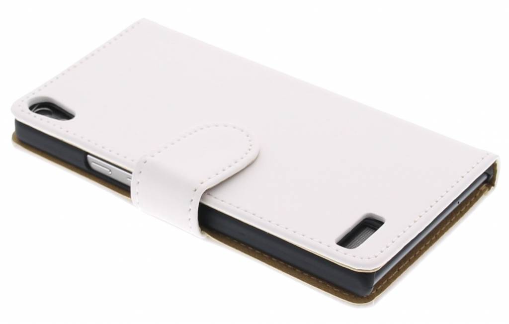 Image of Witte effen booktype hoes voor de Huawei Ascend P6 / P6s