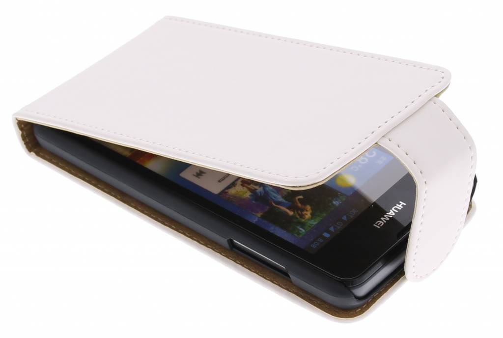 Image of Witte classic flipcase voor de Huawei Ascend Y300