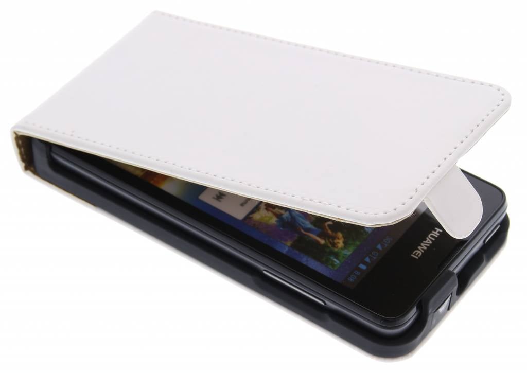 Image of Witte luxe flipcase voor de Huawei Ascend Y300