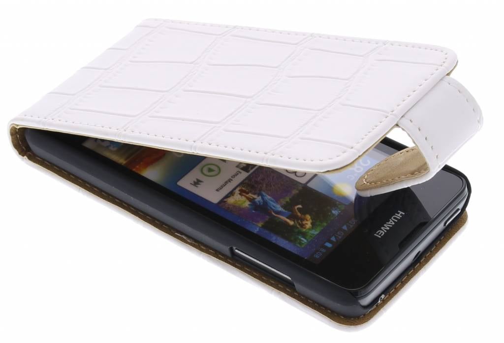 Image of WIt mat krokodil flipcase voor de Huawei Y300