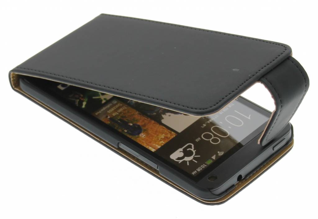 Image of Zwart classic sterke flipcase HTC One M7