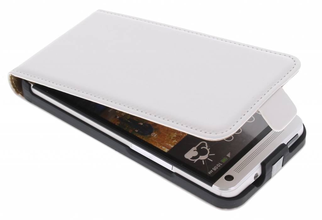 Image of Witte luxe flipcase voor HTC One