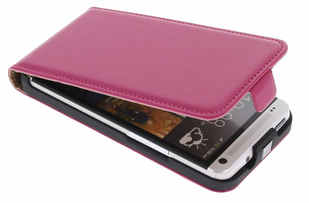 Image of Fuchsia luxe flipcase voor HTC One