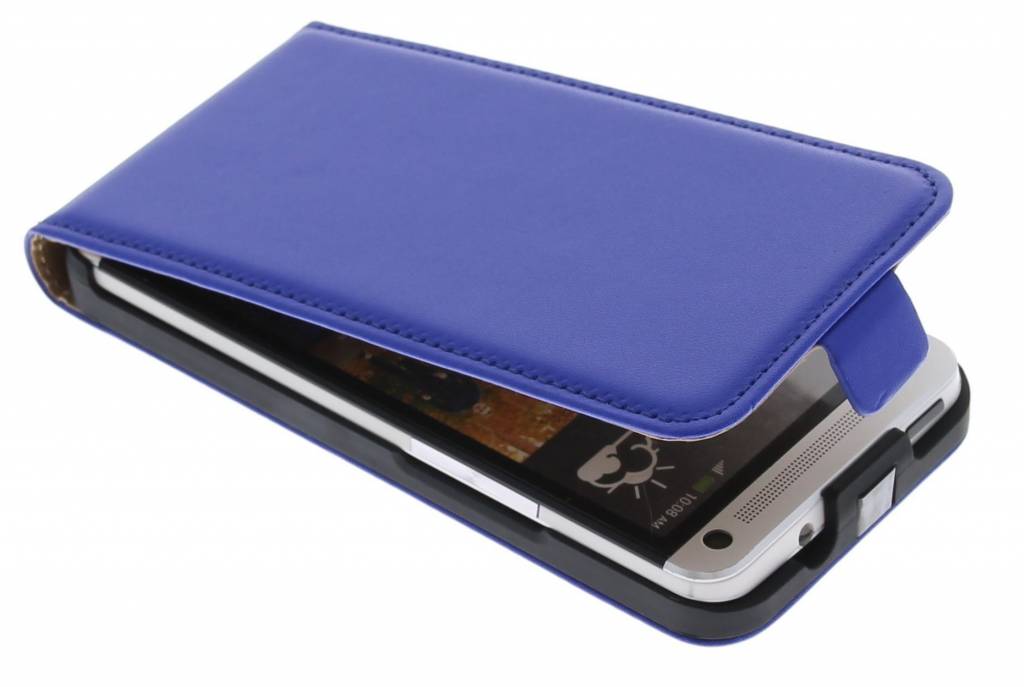 Image of Blauwe luxe flipcase voor HTC One