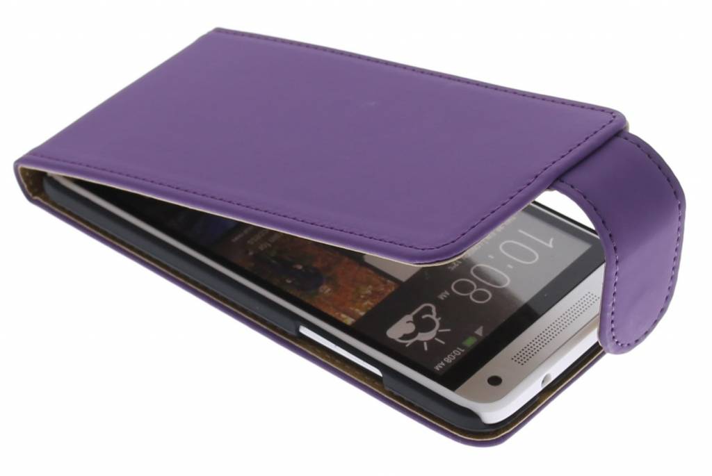 Image of Paars classic flipcase voor de HTC One Mini