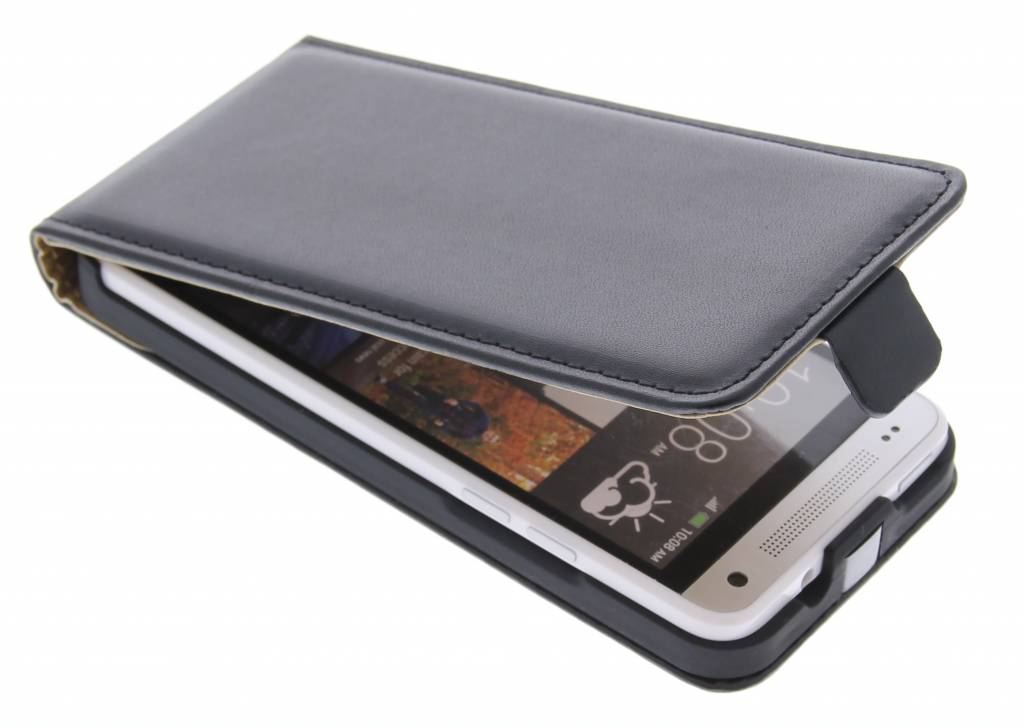 Image of Zwarte luxe flipcase voor de HTC One Mini