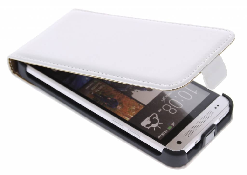 Image of Witte luxe flipcase voor de HTC One Mini