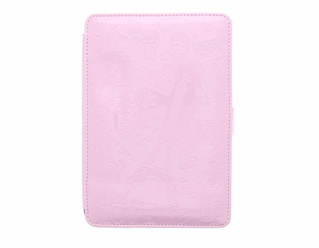 Image of Roze glanzend romantische tablethoes voor de iPad Mini / 2 / 3