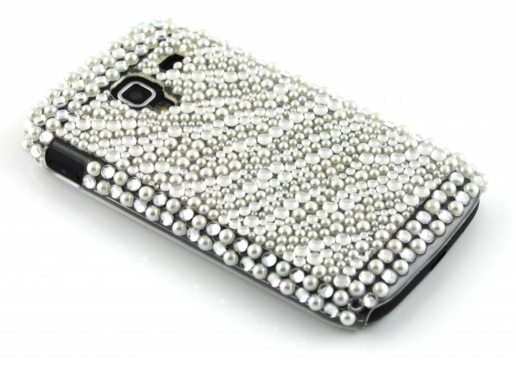 Image of Pareltjes streep BlingBling hardcase hoesje met strass steentjes voor de Samsung Galaxy Ace 2 i8160