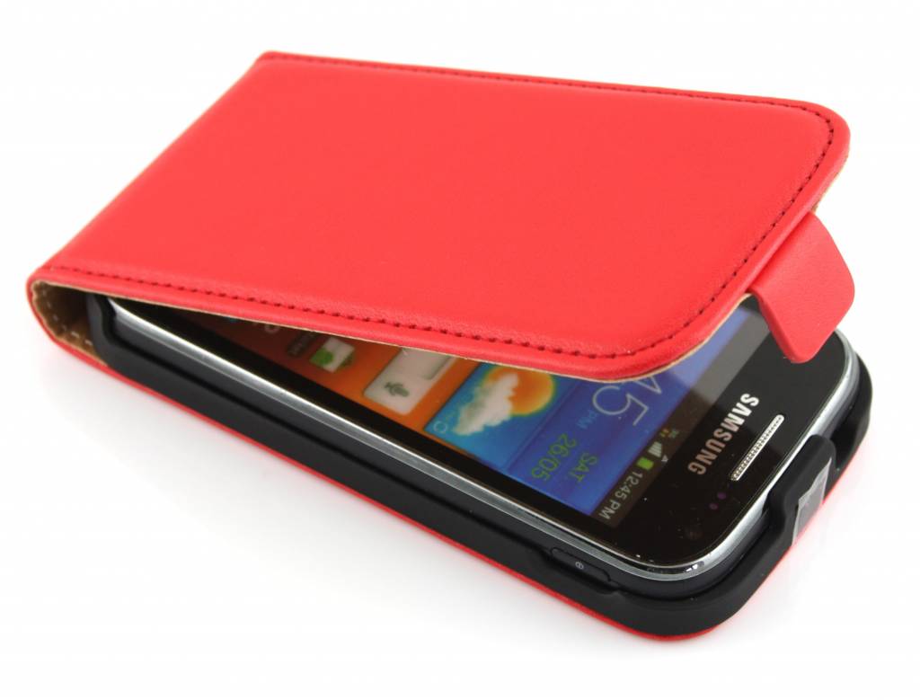 Image of Rood luxe sterke flipcase voor Samsung Galaxy Ace 2 i8160