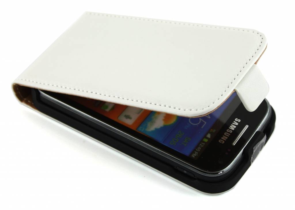 Image of Wit luxe sterke flipcase voor Samsung Galaxy Ace 2 i8160